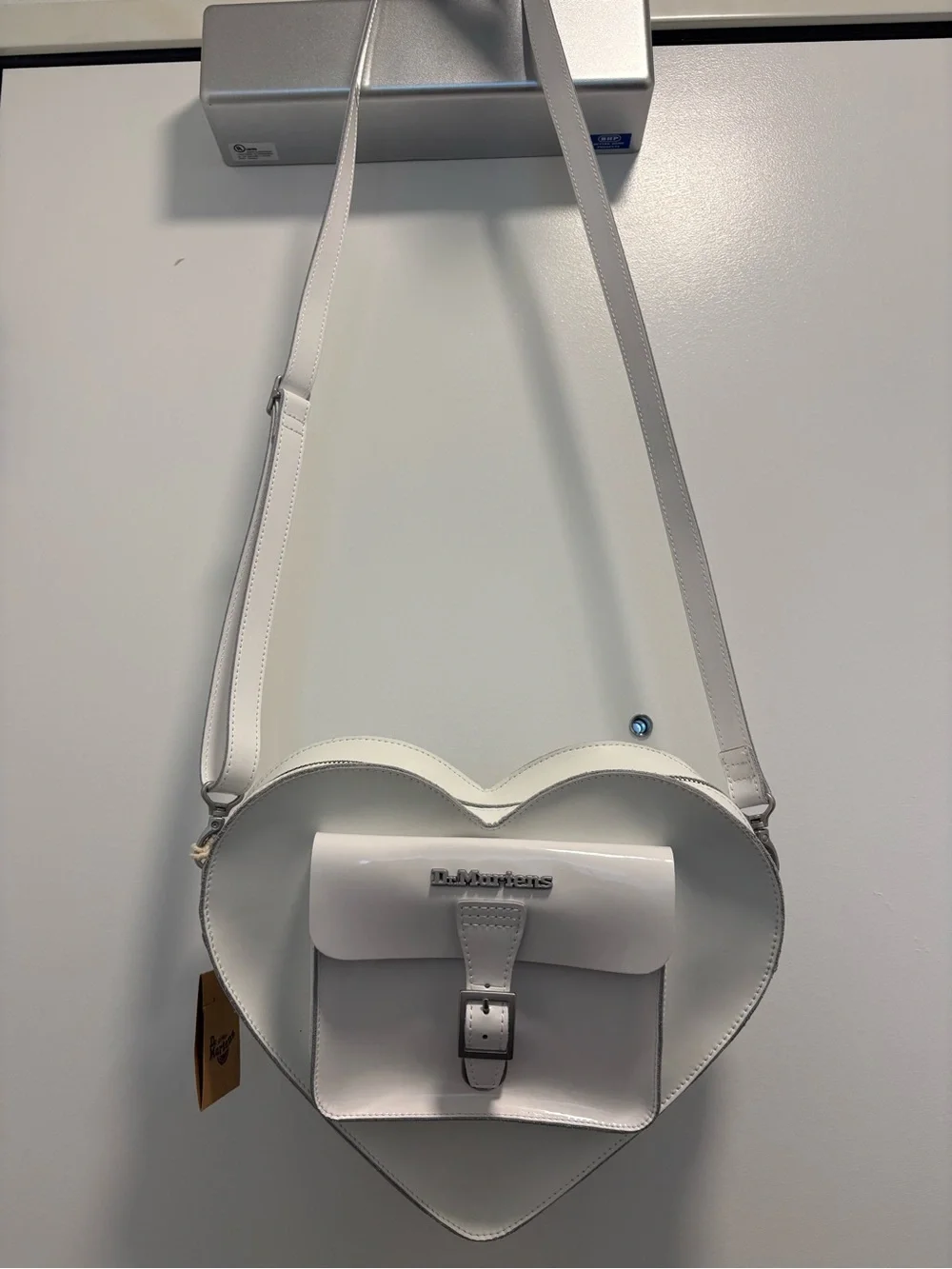 Dr. Martens White Heart Kiev Leather Backpack Crossbody AD015100 NWT